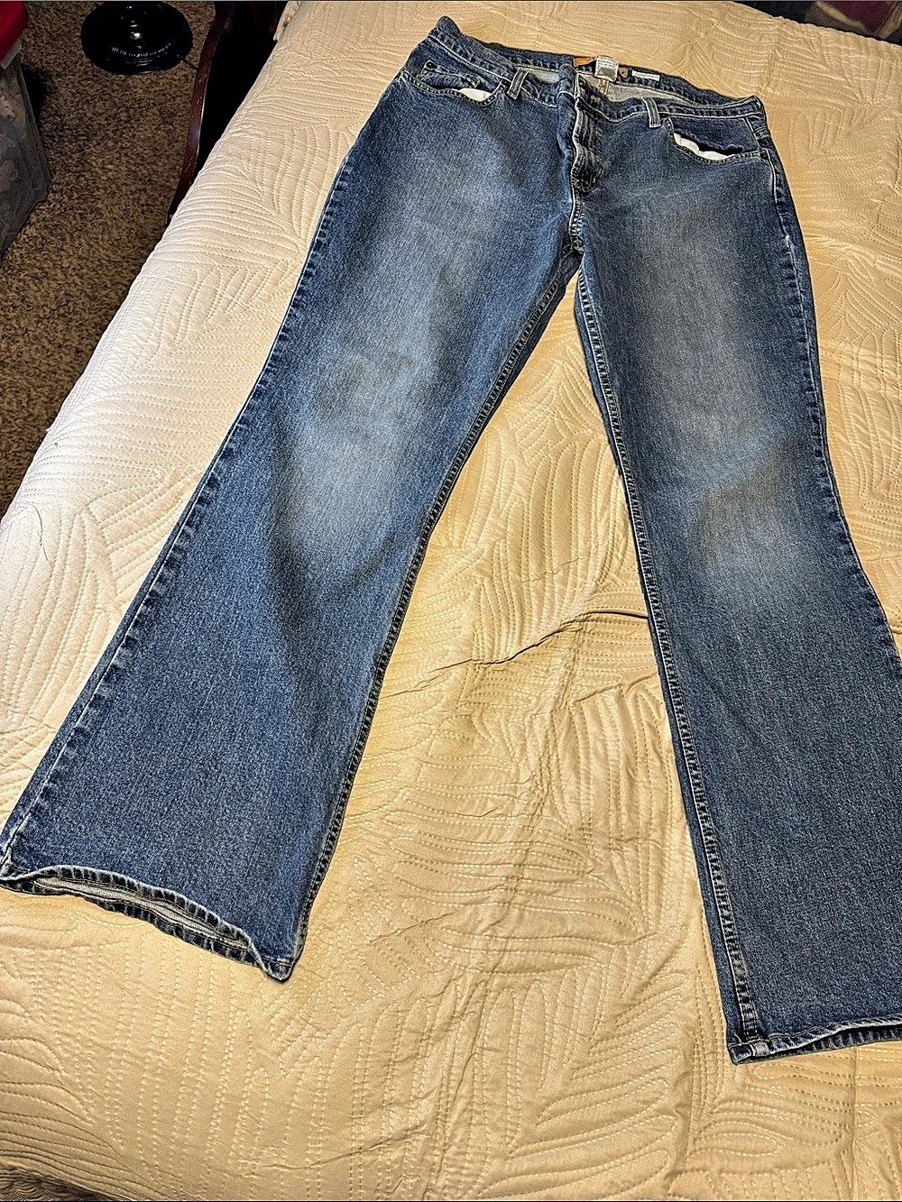 Just Below Waist Bootcut Jeans Blue Waist 16R